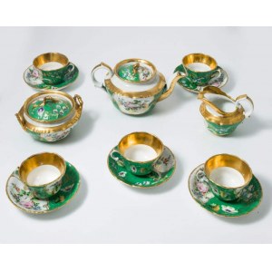 PORCELAN SERVER, Russia, St. Petersburg, K. Vinogradov, ca. 1860, Porcelain, enamel paints, gilding