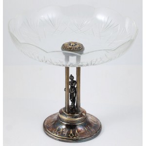 PATERA Z FIGURĄ KOBIETY, Polska, Warszawa, Bracia Henneberg, ok. 1900