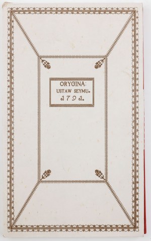 ORYGINA: USTAW SEYMU 1791
