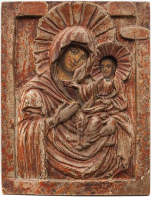 Ikone der Jungfrau Maria, Rumänien, 19. Jahrhundert.