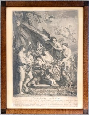 Benoit Audran Ier l'Ancien (1661-1721) par Rubens, 1710 - LA NAISSANCE DE LUDWIG XIII