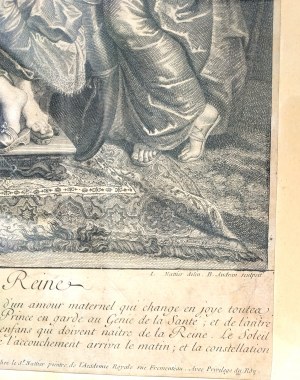 Benoit Audran I il Vecchio (1661-1721) di Rubens, 1710 - LA NASCITA DI LUDWIG XIII