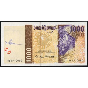 PORTUGAL - 1.000 Escudos 1998 - Unterschrift des Designers Czeslaw Slania