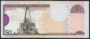 DOMINIKANA - 50 pesos 2003 - autograph by designer Czeslaw Slania