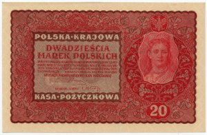 20 Polnische Mark 1919 - II Serie AX