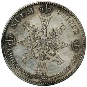 GERMANY - Prussia - 1 thaler 1861 Coronation of William and Augusta