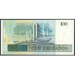 BRAZIL - 100 cruzados 1986/1988 - Autogramm des Designers Czeslaw Slania