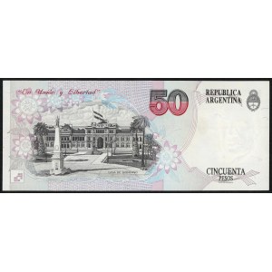 ARGENTYNA - 50 pesos 1992 - autograf projektanta Czesław Słania