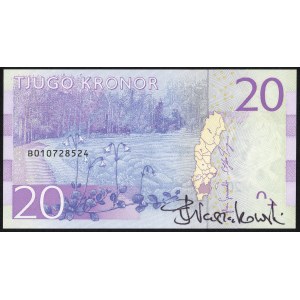 SWEDEN - 20 crowns - autographed by Piotr Naszarkowski