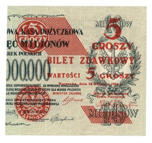 5 groszy 1924 - Biglietto d'ingresso - metà destra