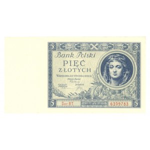 5 złotych 1930 - seria BT.