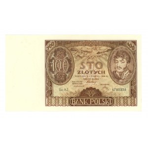 100 złotych 1932 - seria AZ. - dodatkowy znak wodny +X+