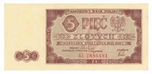 5 zloty 1948 - Serie AS