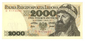 2,000 zloty 1977 - D series