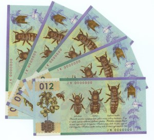 PWPW - Honeybee 012 - JK 0000000 - set of 5 pieces.
