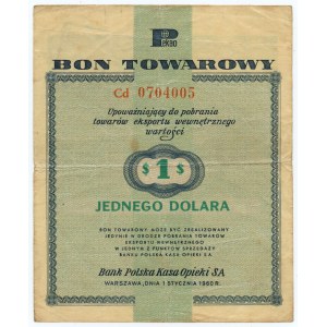 PEWEX - 1 dolar 1960 - seria Cd - z klauzulą