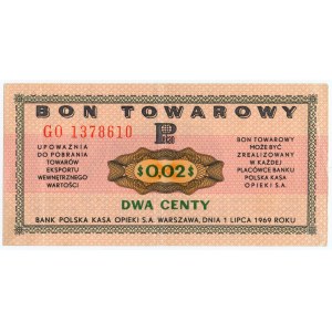 PEWEX - 2 centy 1969 - seria GO