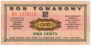 PEWEX - 2 cents 1969 - GO series