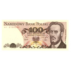 100 złotych 1979 - seria HF