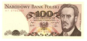 100 złotych 1979 - seria HF
