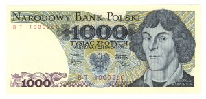 1,000 zloty 1979 - series BT 1000260