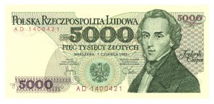 5,000 zloty 1982 - AD series