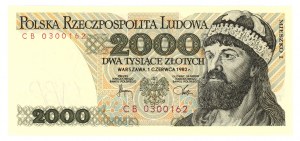 2,000 zloty 1982 - Série CB