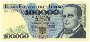 100.000 PLN 1990 - Serie BA