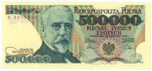 500,000 zloty 1990 - K series