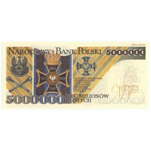 REPLIKA - 5 000 000 złotych 1995 - seria AE 0000870