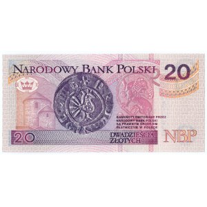 20 złotych 1994 - seria AA 0003556