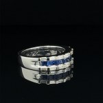 RING IN 18K GOLD 7.65 GR SAPPHIRES AND DIAMONDS - RNG30603