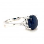 RING IN 14K WHITE GOLD 2.12 GR WITH SAPPHIRE - 3.00 CT AND DIAMONDS - RNG40202