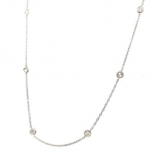GOLD HALSKETTE 4,37 GR MIT DIAMANTEN - DH30516
