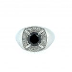 RING WITH BLACK DIAMOND AND BRILLIANTS - RNG30402