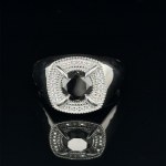 RING WITH BLACK DIAMOND AND BRILLIANTS - RNG30402