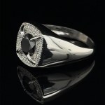 RING WITH BLACK DIAMOND AND BRILLIANTS - RNG30402