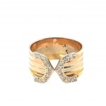 GOLD RING 4.10 GR WITH DIAMONDS - DHR30509