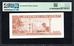 Kuba. Banco Central de Cuba 200 pesos 2010 Náhrada