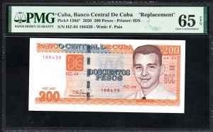 Cuba. Banco Central de Cuba 200 Pesos 2020 Remplacement