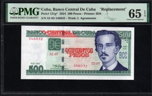 Cuba. Banco Central de Cuba 500 Pesos 2023 Replacement