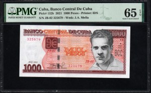 Kuba. Banco Central de Cuba 1000 pesos 2021