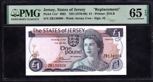 Jersey. Stati di Jersey 1 sterlina (1976-1988) Sostituzione