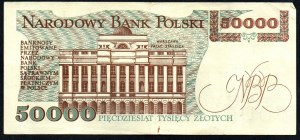 Pologne. Banque nationale 50000 Zlotych 1989