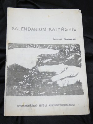 Calendario Katyń Andrzej Piastowski Casa editrice di Cracovia del pensiero non internazionale 1985 seconda tiratura