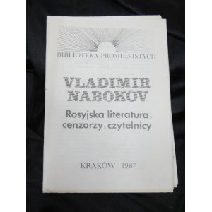 Ruská literatúra, cenzúra, čitatelia / Vladimir Nabokov Krakov : [Promieniści], 1987 druhý náklad