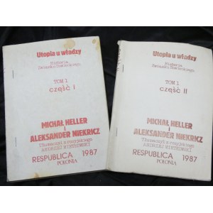 Utopia in power Michal Heller and Alexander Nekrich [Lublin] : Respublica, 1986 [i.e.] 1987 second circulation