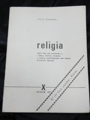 Deuxième circuit Religion Leszek Kołakowski 1987 X