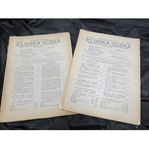 Očná klinika 1929 ROK 7 čísla 1 a 2