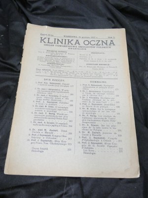 Klinika Oczna 1927 ROK 5 zeszyt 4